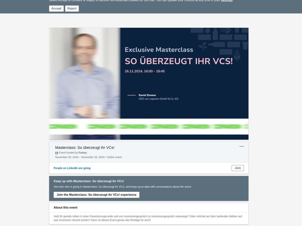 Coparion Masterclass: So überzeugt ihr VCs! - Event screenshot