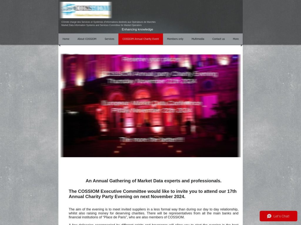 COSSIOM Annual party Charity Evening image