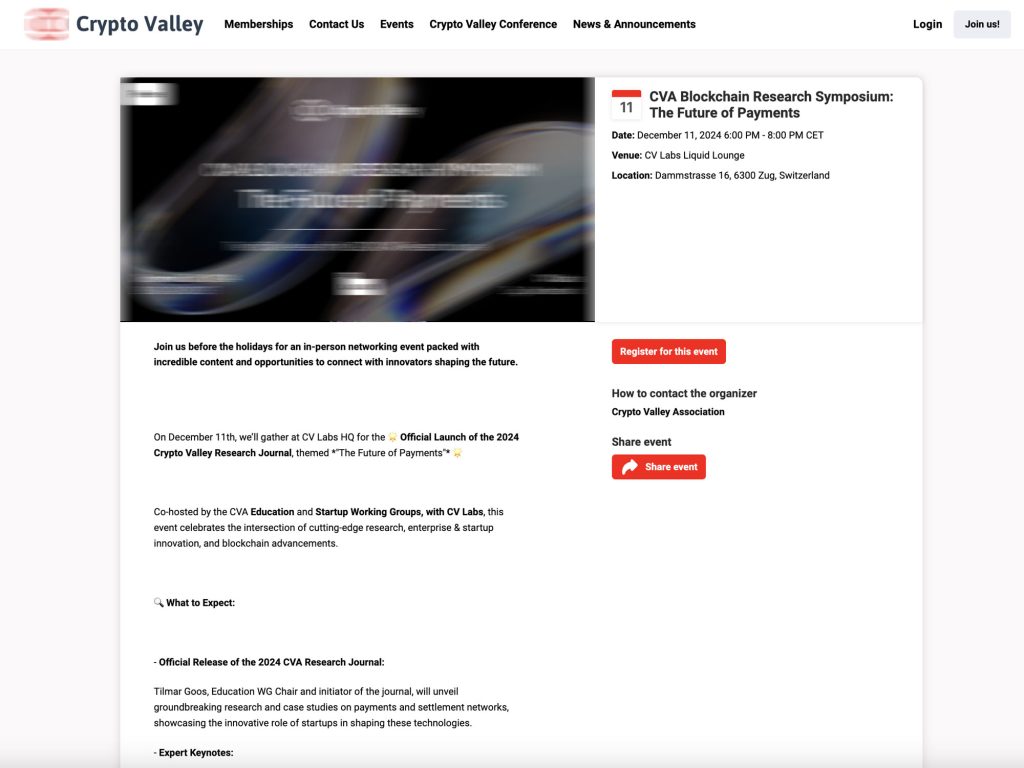 CVA Blockchain Research Symposium: The Future of Payments image