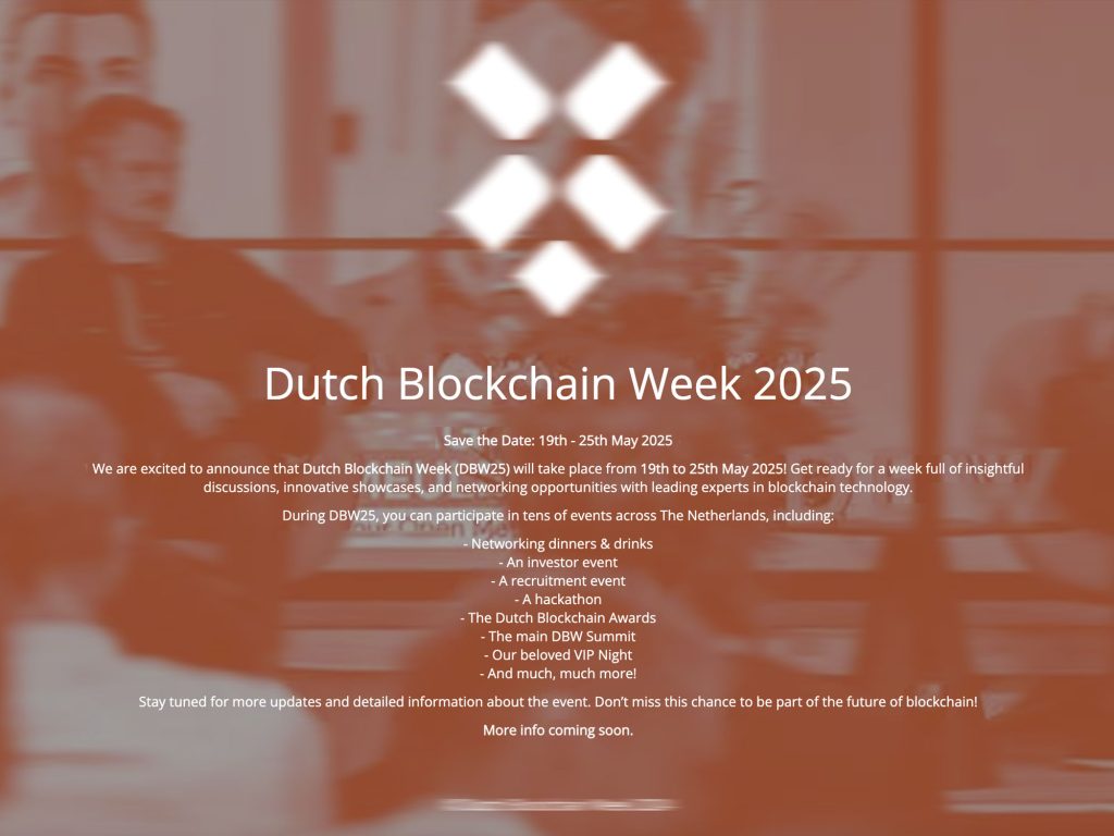 DBW25 - Dutch Blockchain Week 2025 image