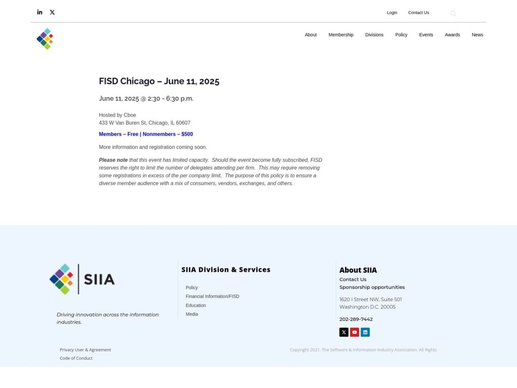 FISD Chicago - Event screenshot