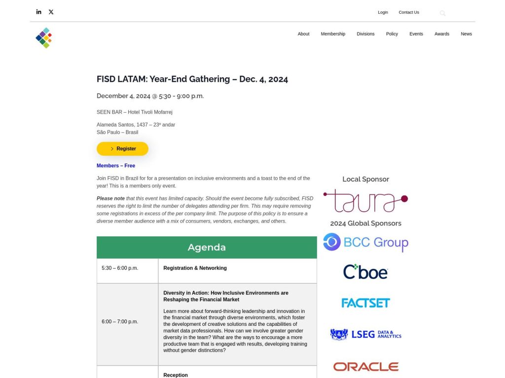 FISD LATAM: Year-End Gathering - Event screenshot