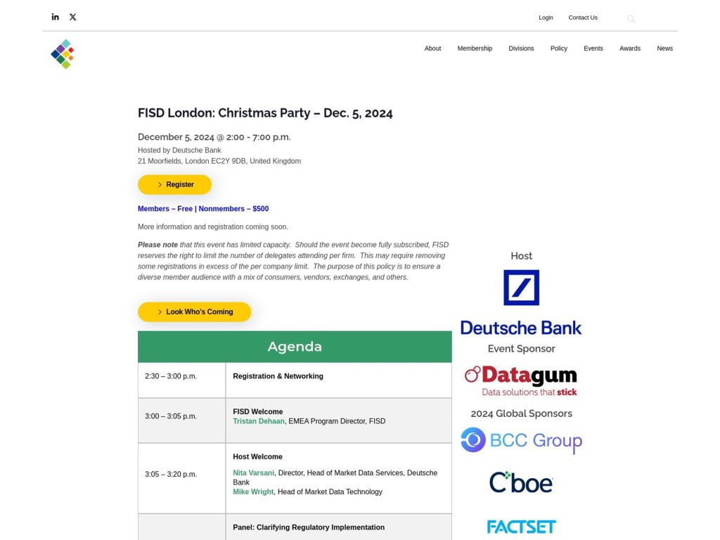 FISD London: Christmas Party image