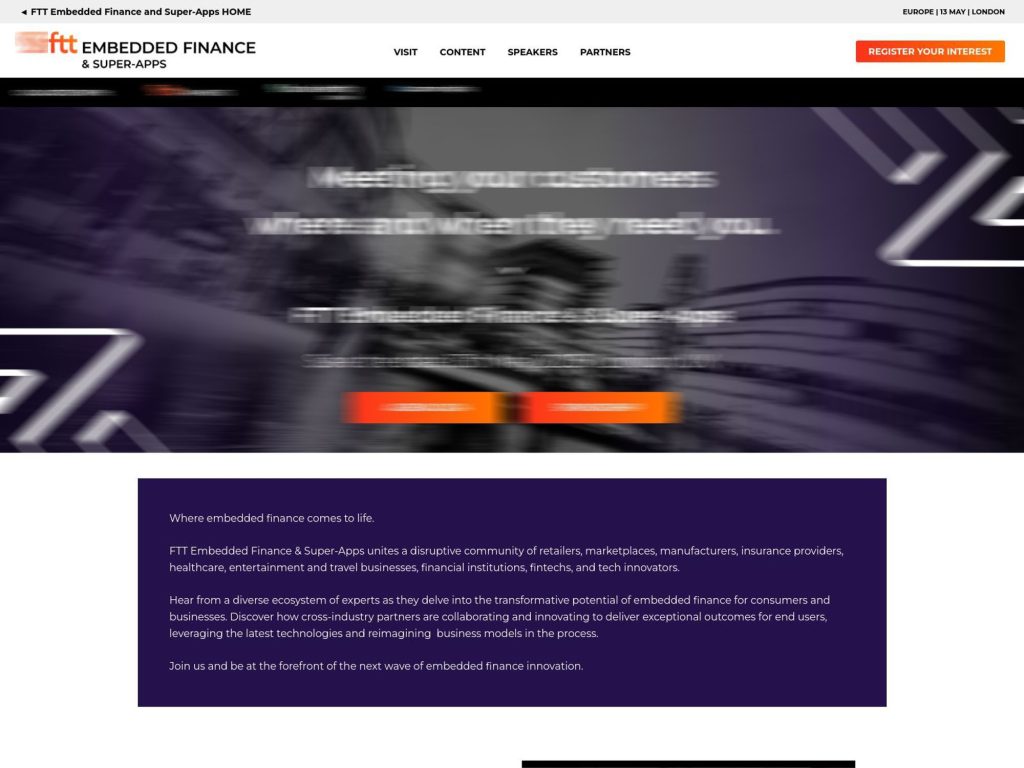 FTT Embedded Finance & Super-Apps - Event screenshot