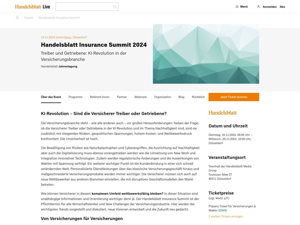 Handelsblatt Insurance Summit 2024 image