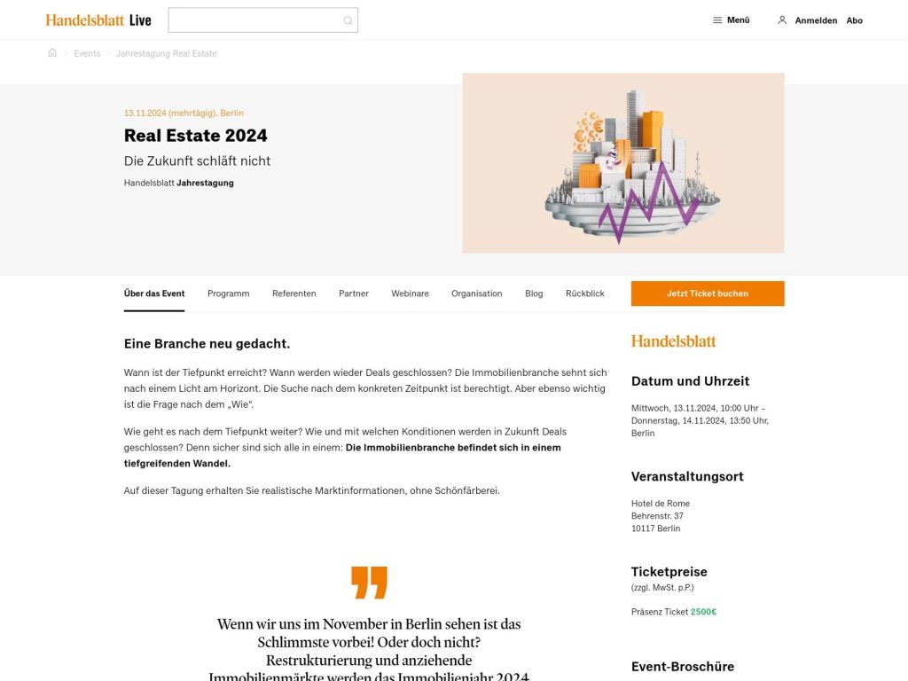 Handelsblatt Jahrestagung: Real Estate 2024 image