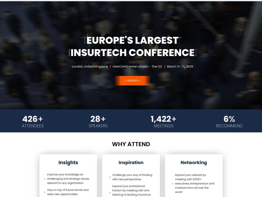 InsurTech Insights Europe - Event screenshot