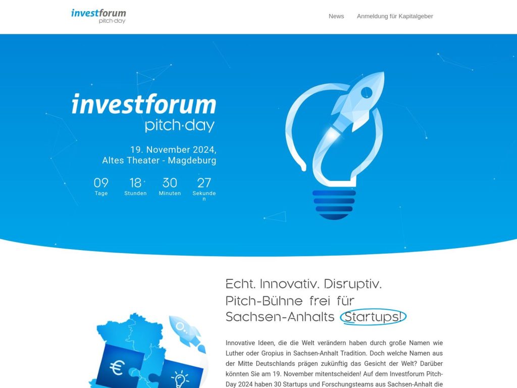 Investforum Pitch-Day 2024 - Event screenshot