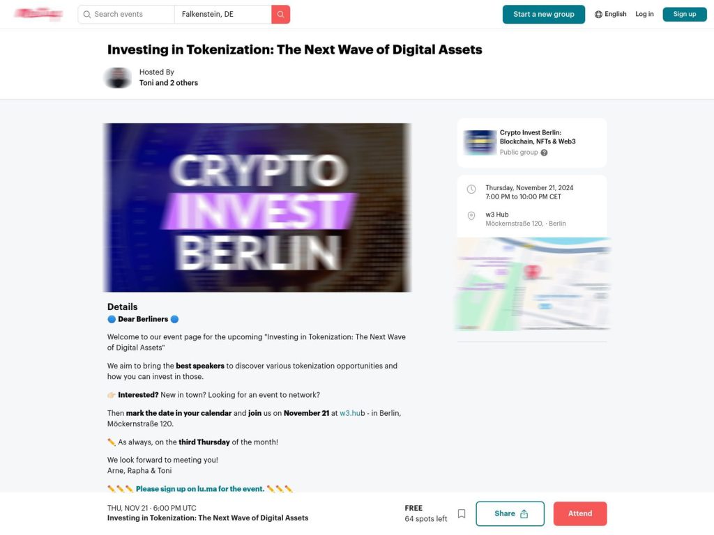 Investing in Tokenization: The Next Wave of Digital Assets - Event screenshot
