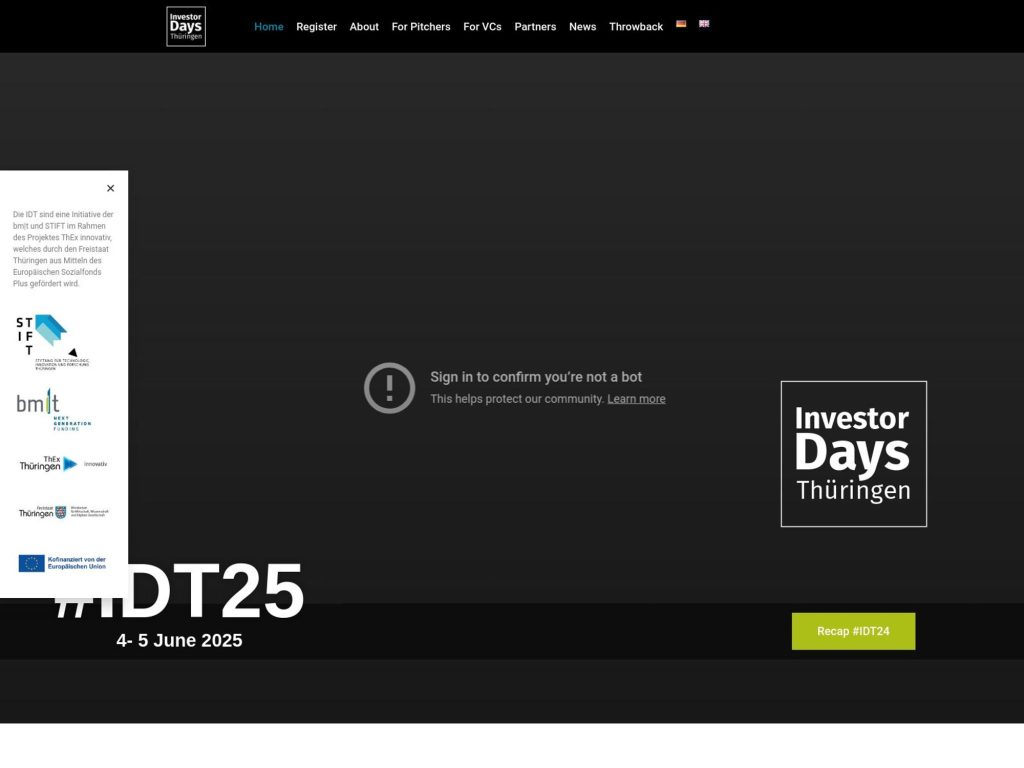 Investor Days Thüringen 2025 - Event screenshot