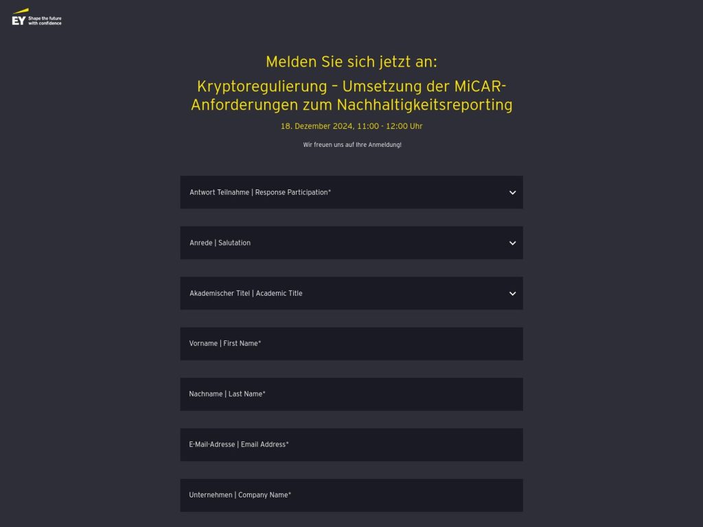Kryptoregulierung – Umsetzung der MiCAR-Anforderungen zum Nachhaltigkeitsreporting image