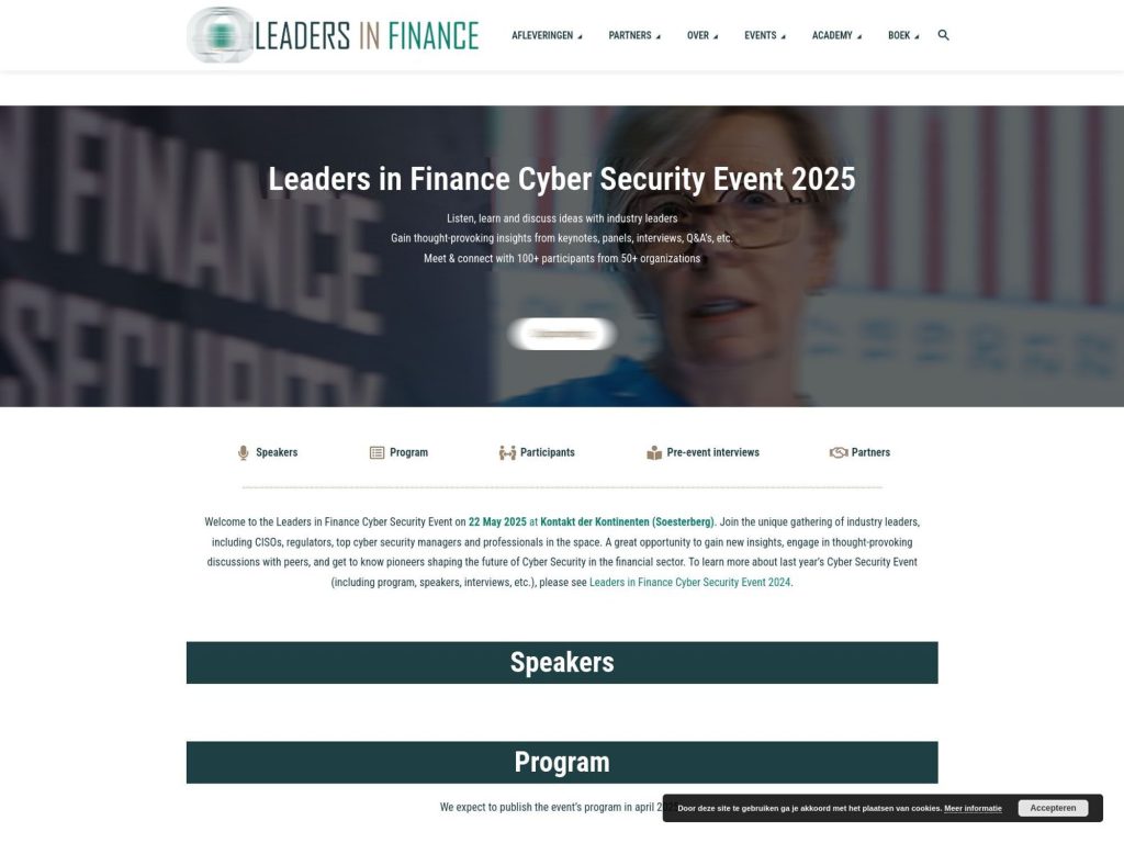 Leaders in Finance Cyber Security Event 2025 image
