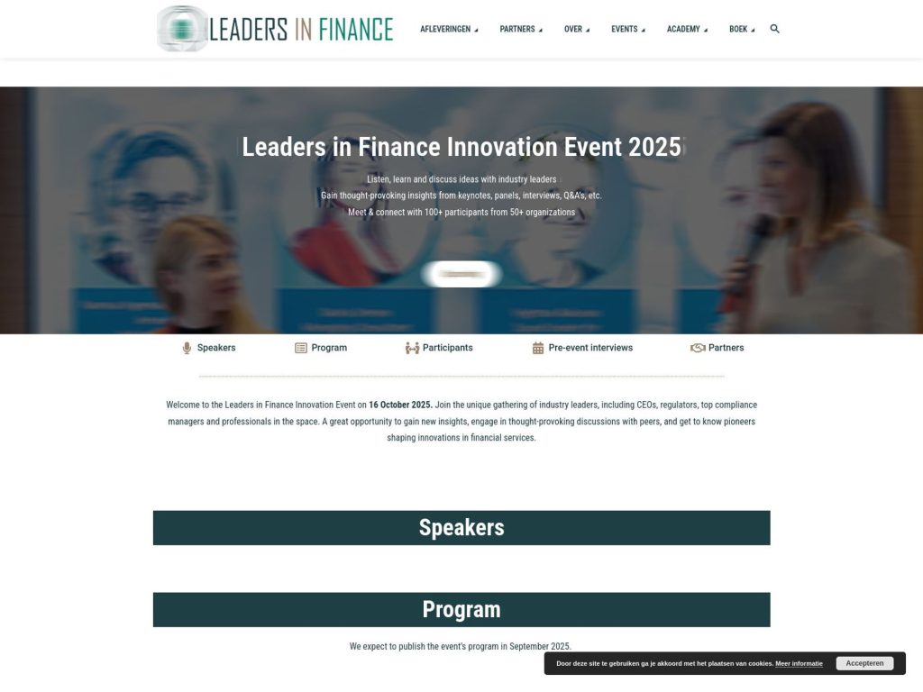 Leaders in Finance Innovation Event 2025 image