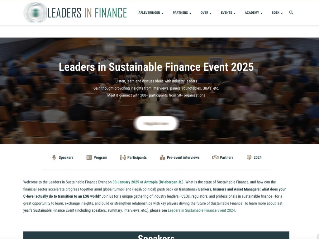 Leaders in Sustainable Finance Event 2025 image