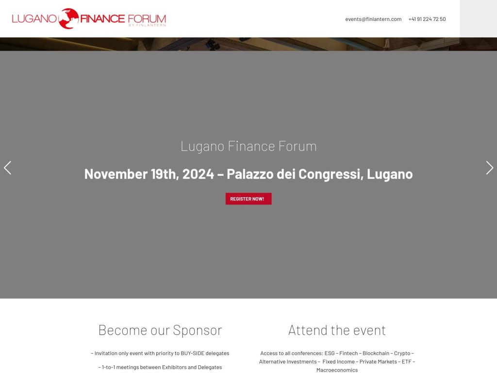 Lugano Finance Forum 2024 by Finlantern - Event screenshot