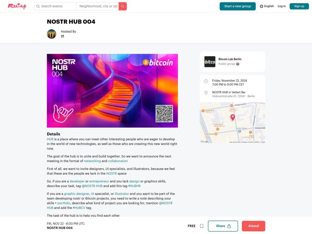 NOSTR HUB 004 - Event screenshot