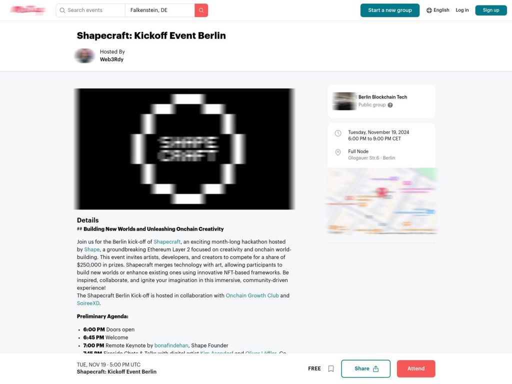 Shapecraft: Kickoff Event Berlin - Event screenshot