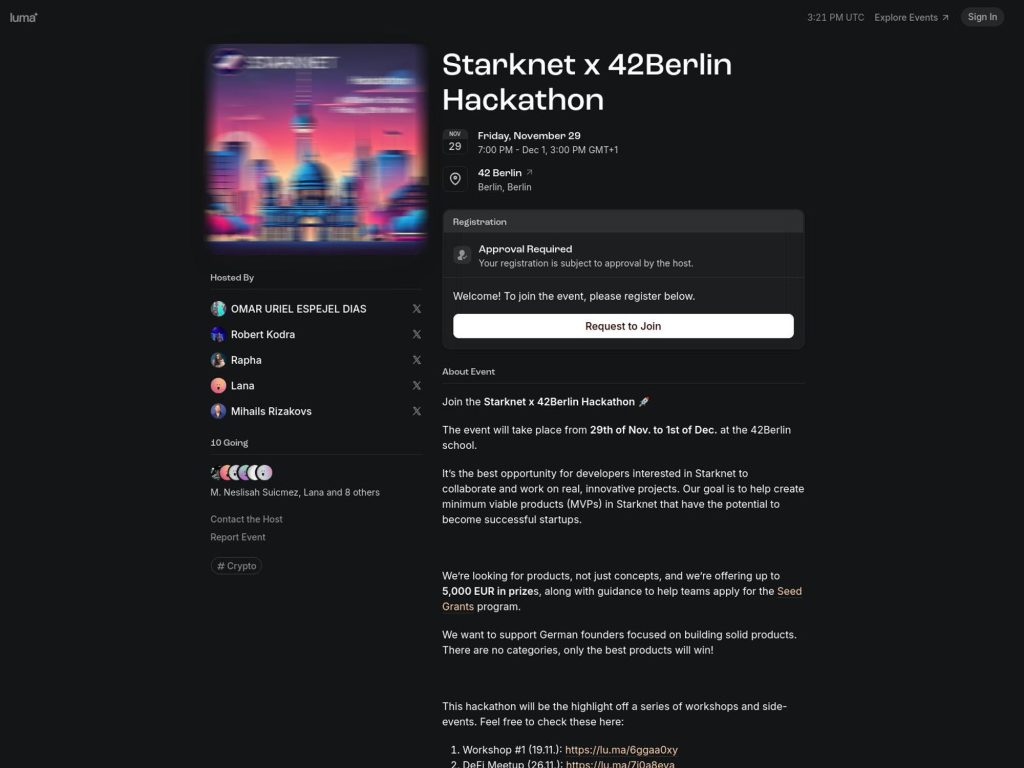 Starknet x 42Berlin Hackathon screenshot