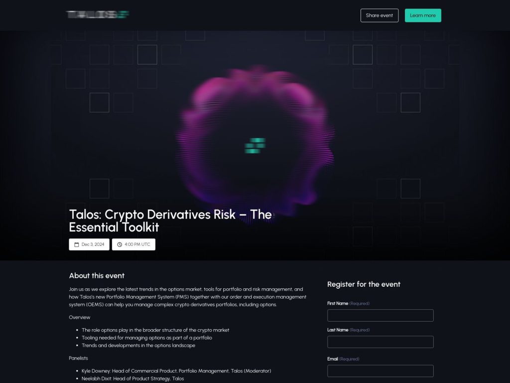 Talos: Crypto Derivatives Risk – The Essential Toolkit image