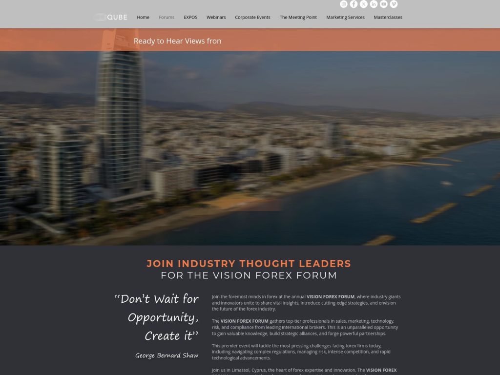 Vision Forex Forum - Event screenshot