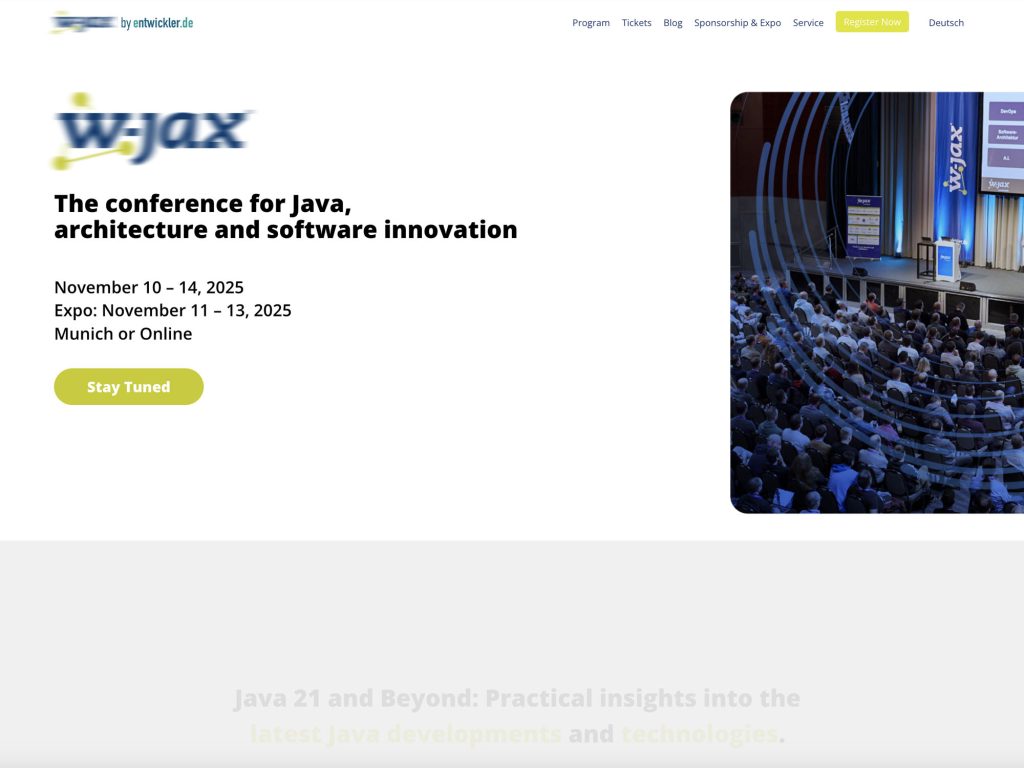 W-JAX 2025 – JaxCon – Java Conference - Event screenshot