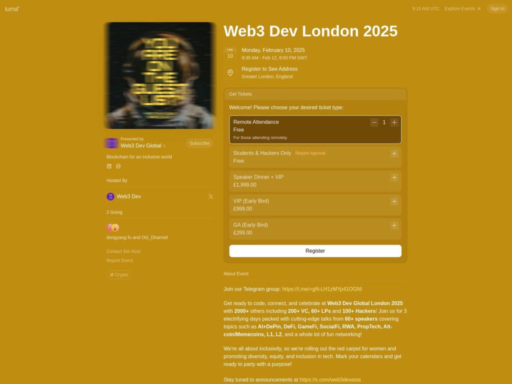 Web3 Dev London 2025 image