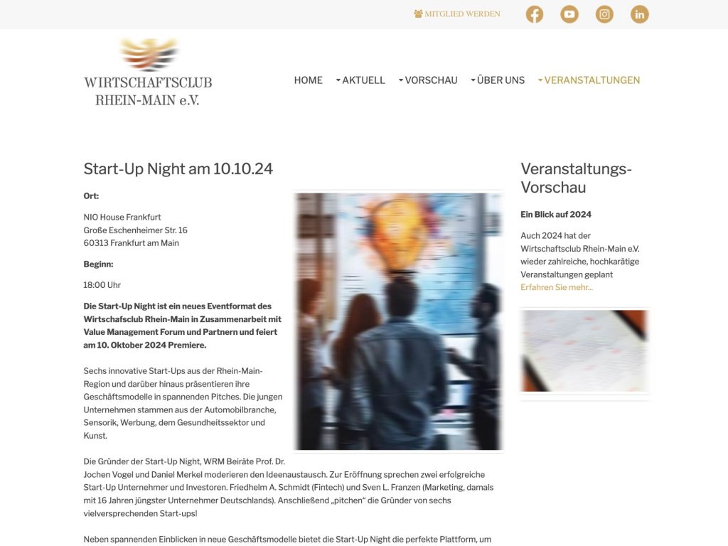 Wirtschaftsclub Start-Up Night image