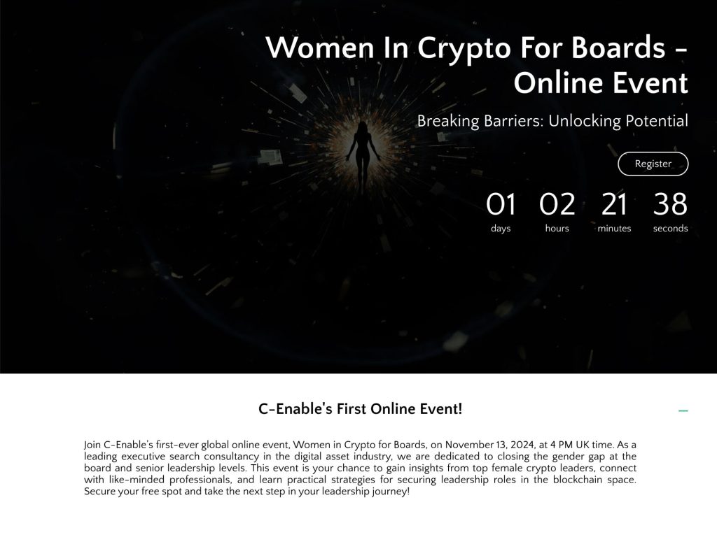 Women In Crypto For Boards - Online Event - Event screenshot