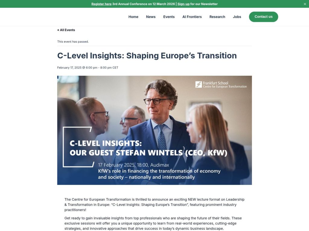 C-Level Insights: Shaping Europe’s Transition screenshot