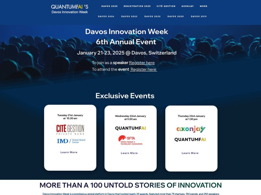 Davos Innovation Week 2025 - Event screenshot