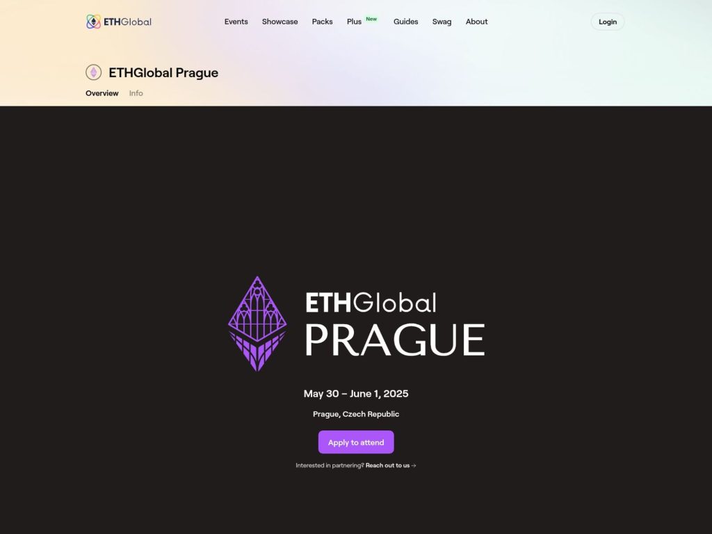 ETHGlobal Prague - Event screenshot