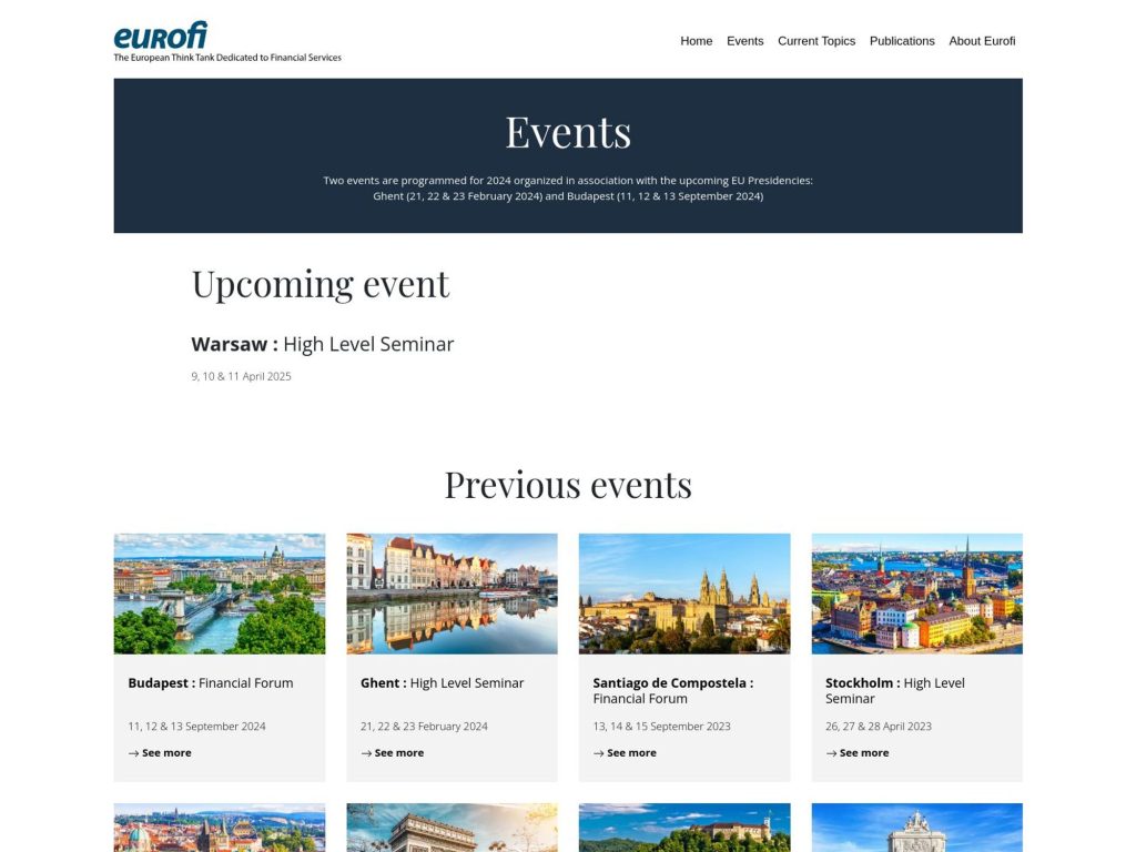 Eurofi Seminar Warsaw image