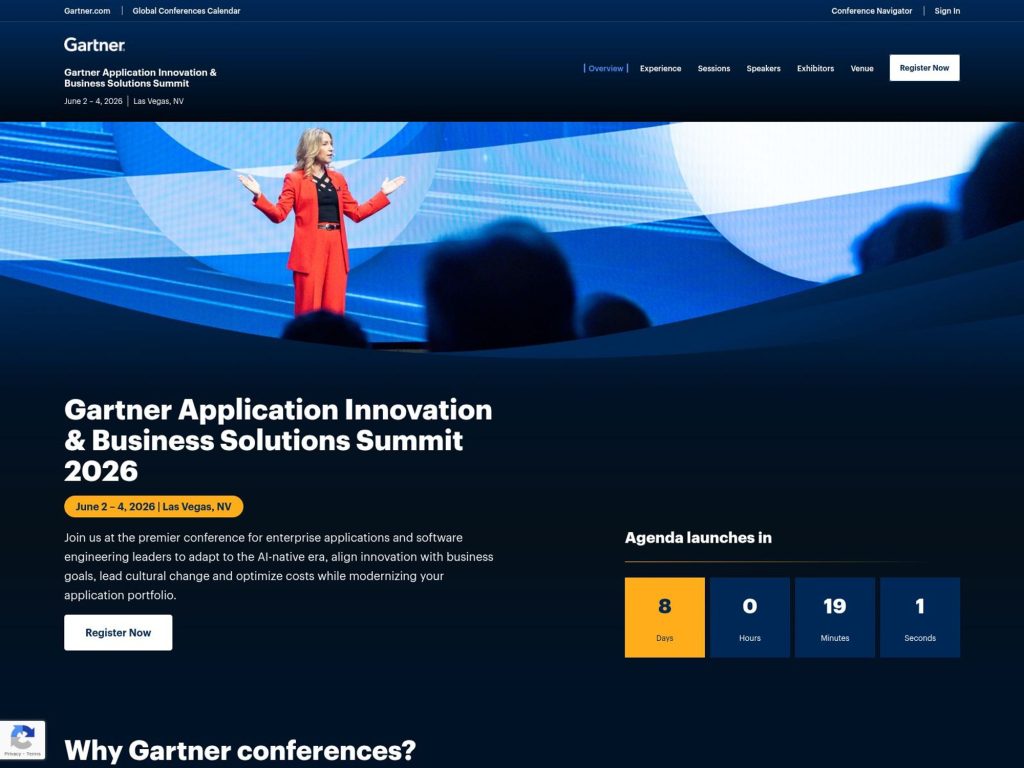 Gartner Application Innovation & Business Solutions Summit screenshot