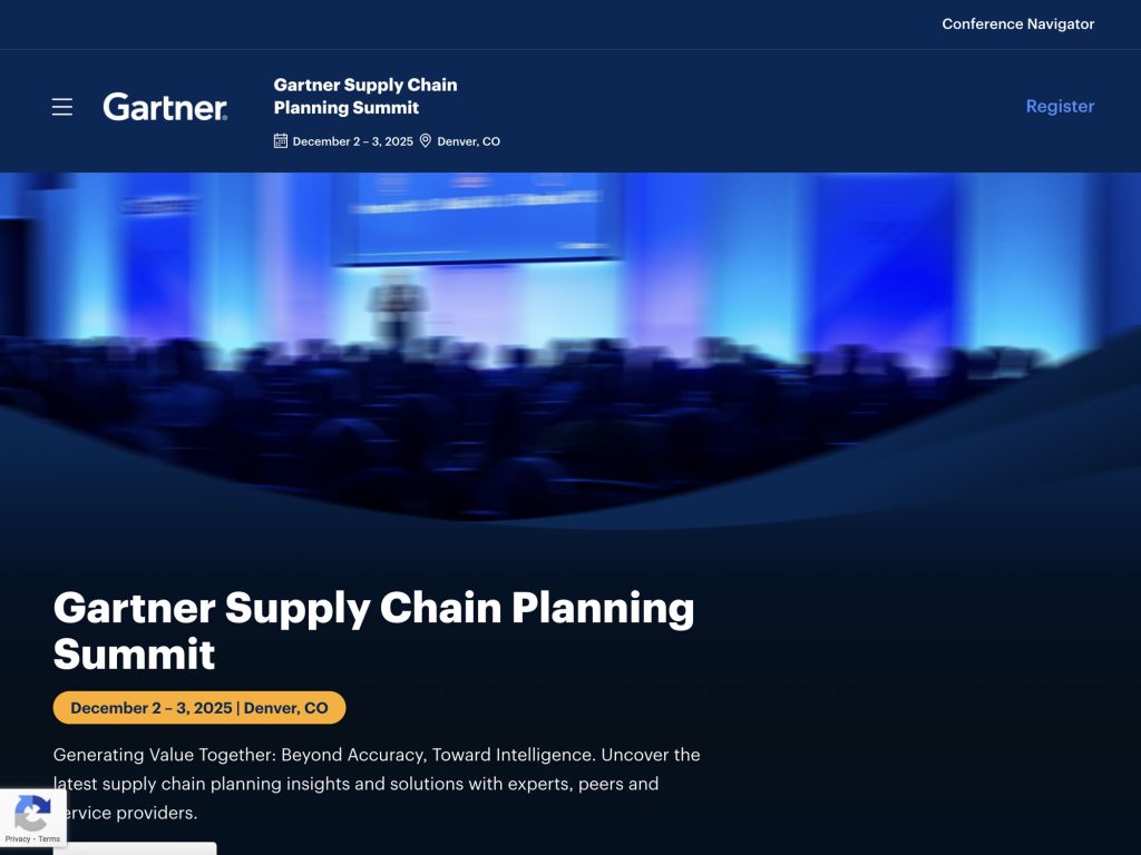 Gartner Supply Chain Planning Summit image