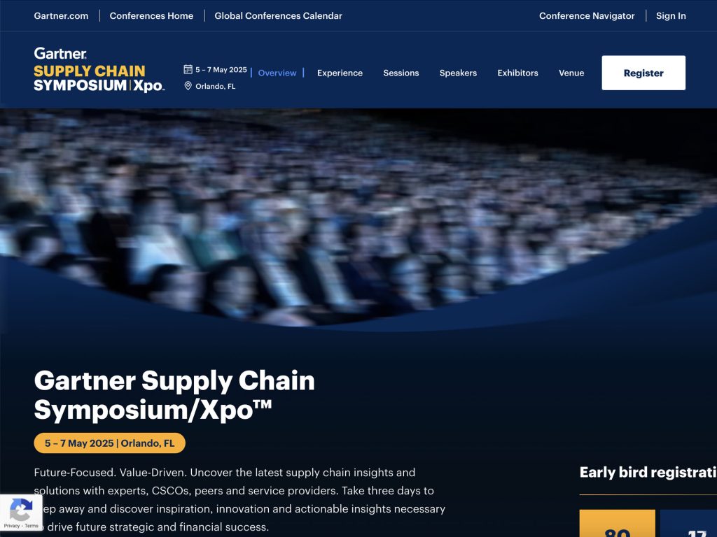 Gartner Supply Chain Symposium/Xpo™ - Event screenshot