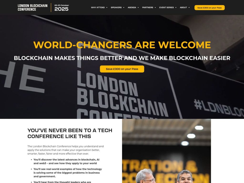 London Blockchain Conference - Event screenshot