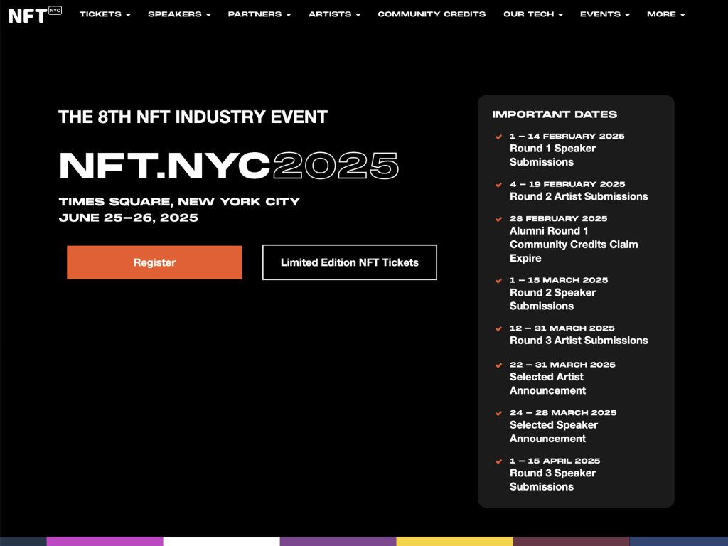 NFT NYC 2025 screenshot