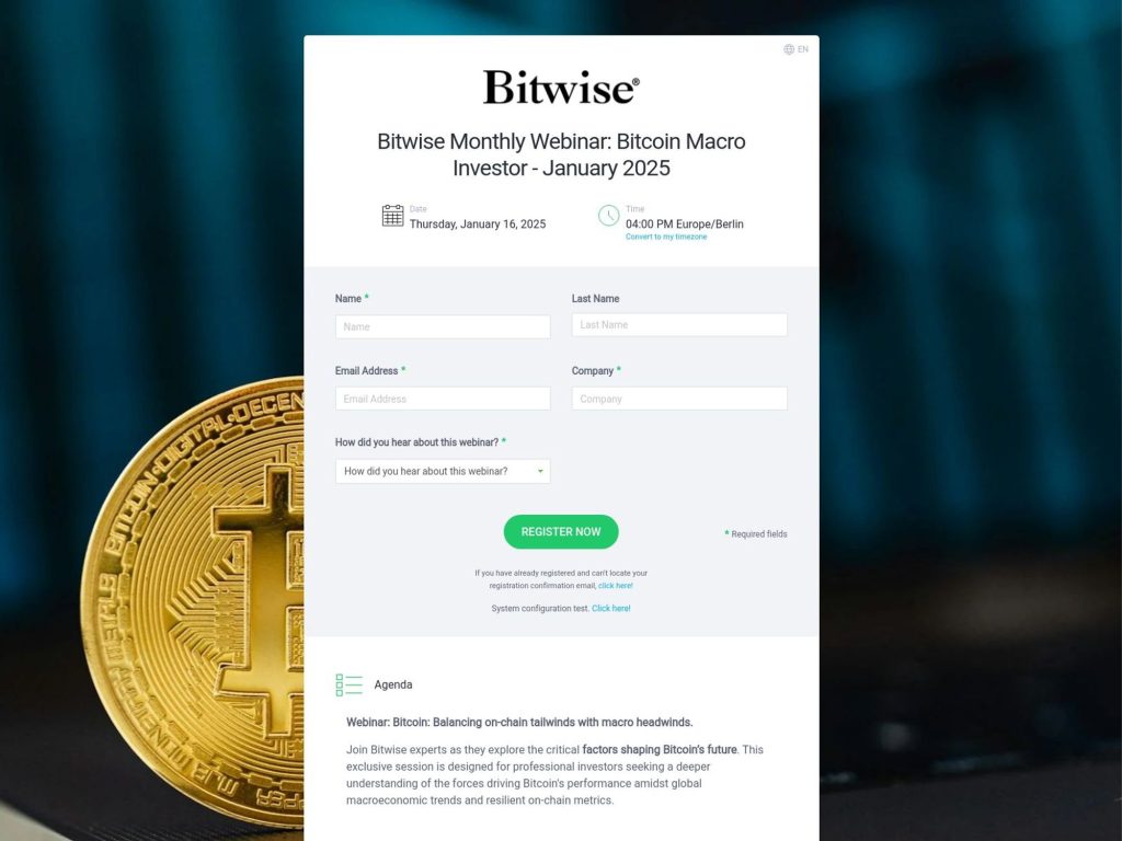 Bitwise Monthly Webinar: Bitcoin Macro Investor - January 2025 image