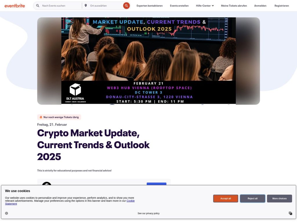 Crypto Market Update, Current Trends & Outlook 2025 - Event screenshot