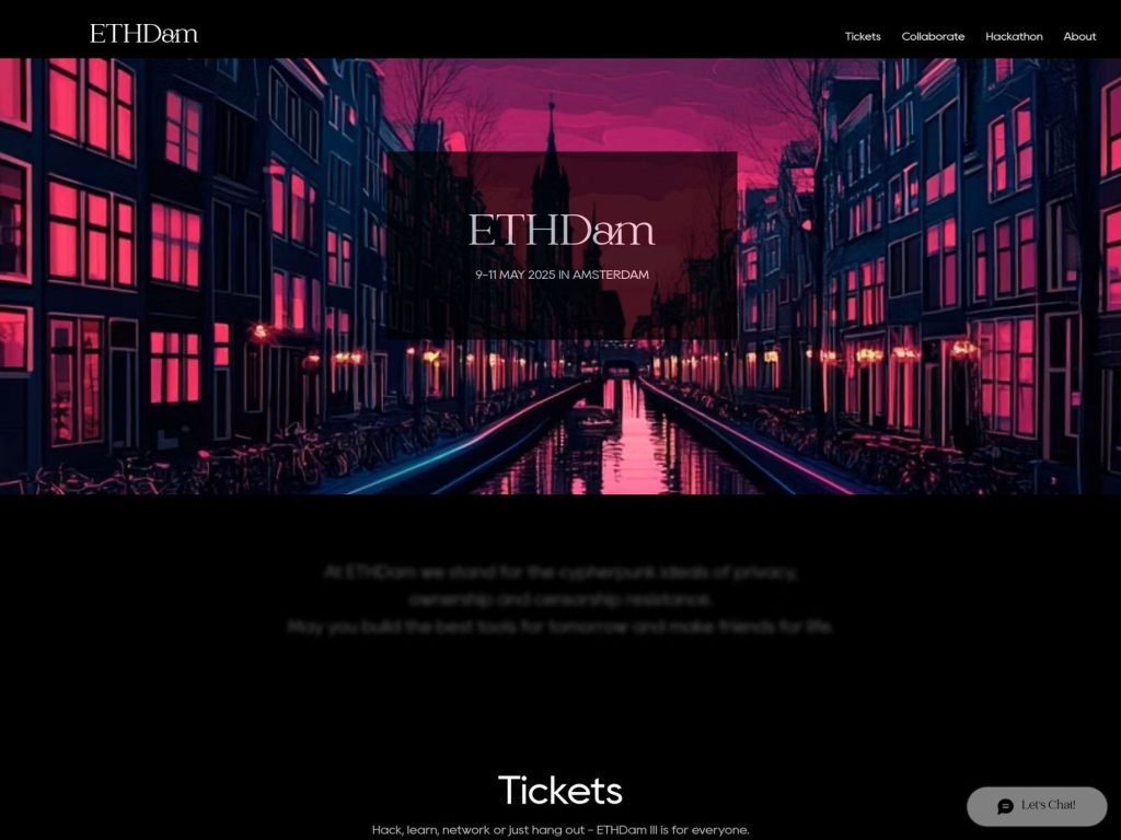 ETHDam 2025 - Event screenshot