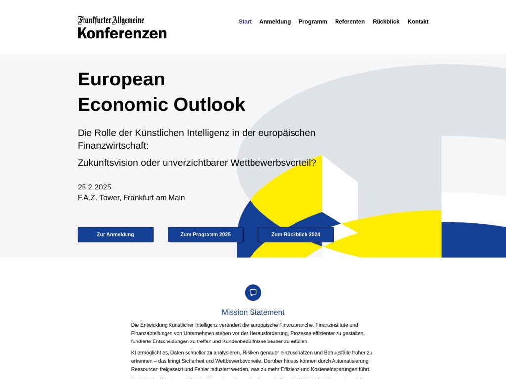 F.A.Z. European Economic Outlook - Event screenshot