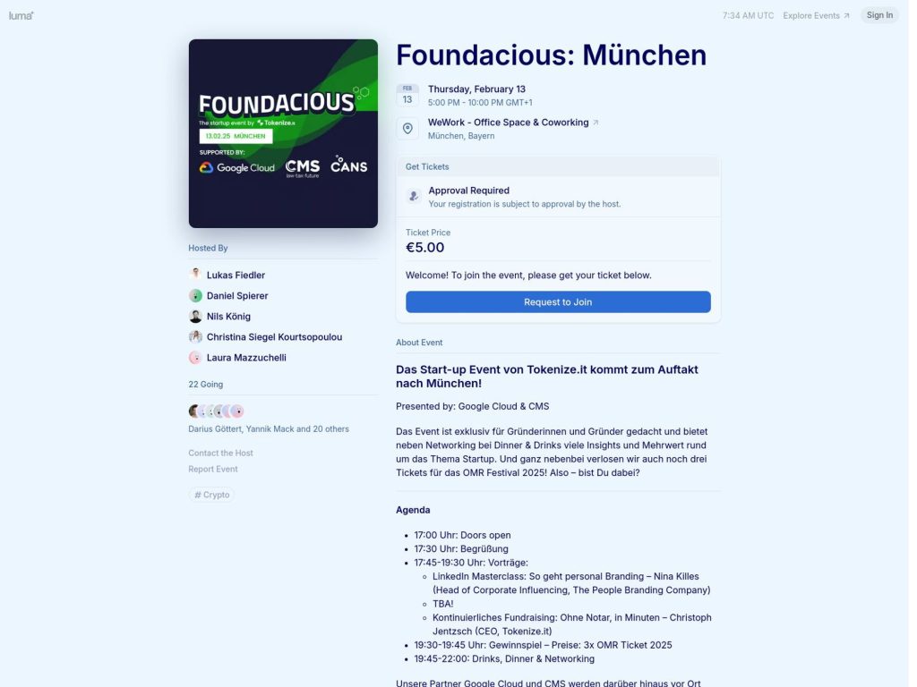 Foundacious: München - Event screenshot