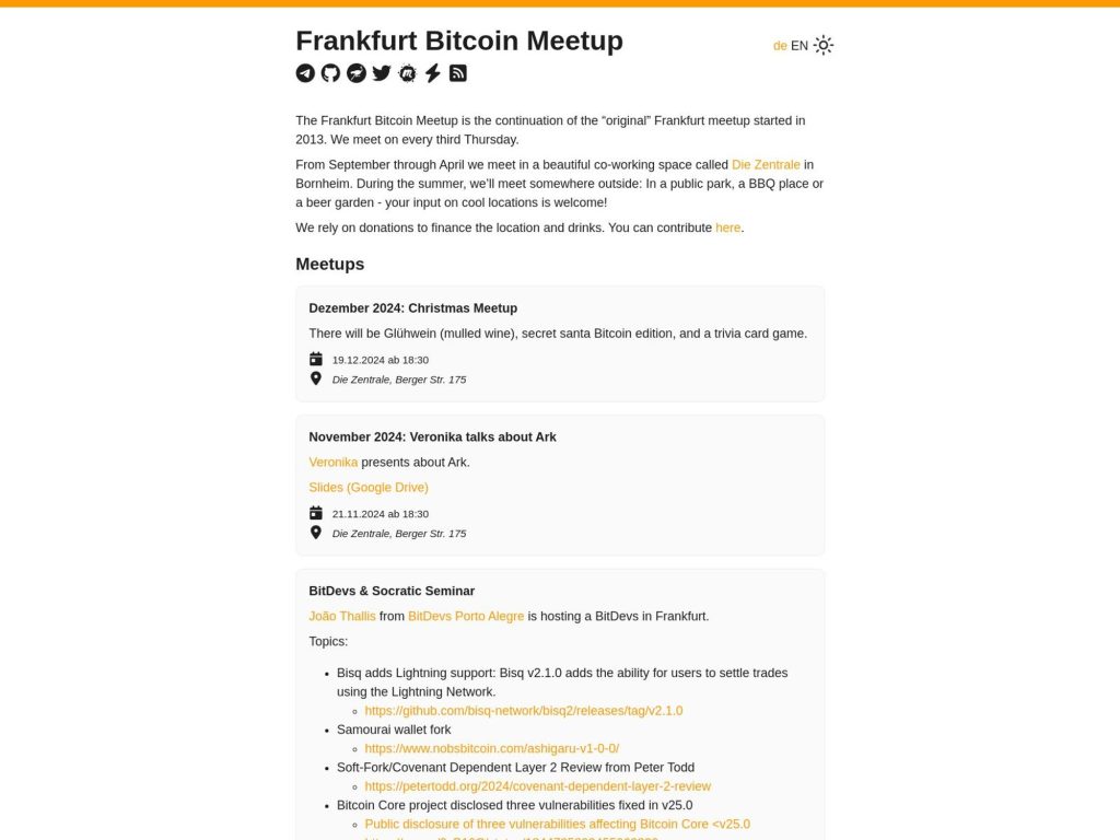Frankfurt Bitcoin Meetup May 2025 image