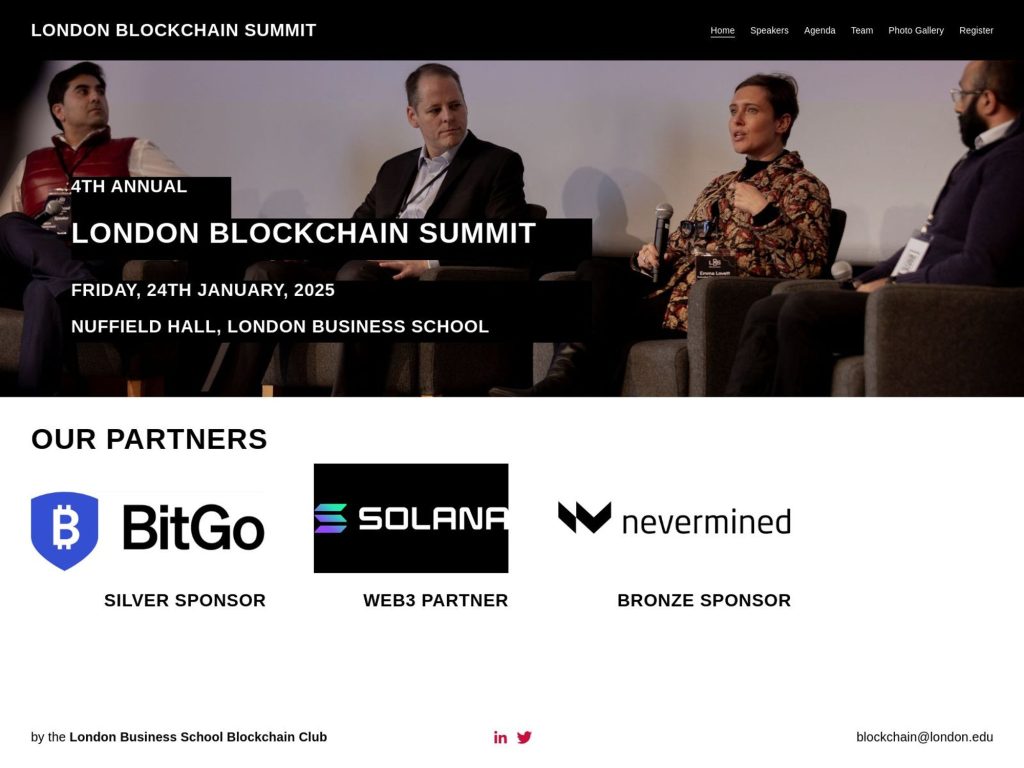 London Blockchain Summit - Event screenshot