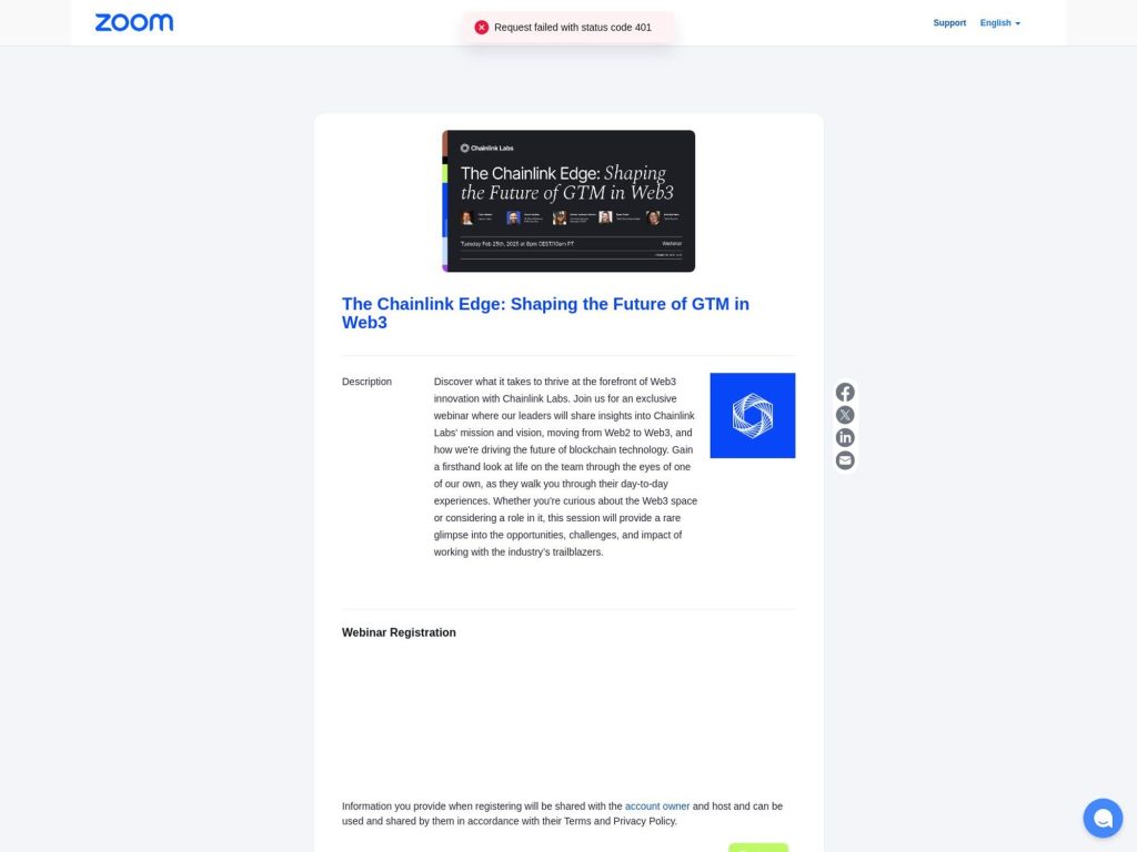 The Chainlink Edge: Shaping the Future of GTM in Web3 - Event screenshot