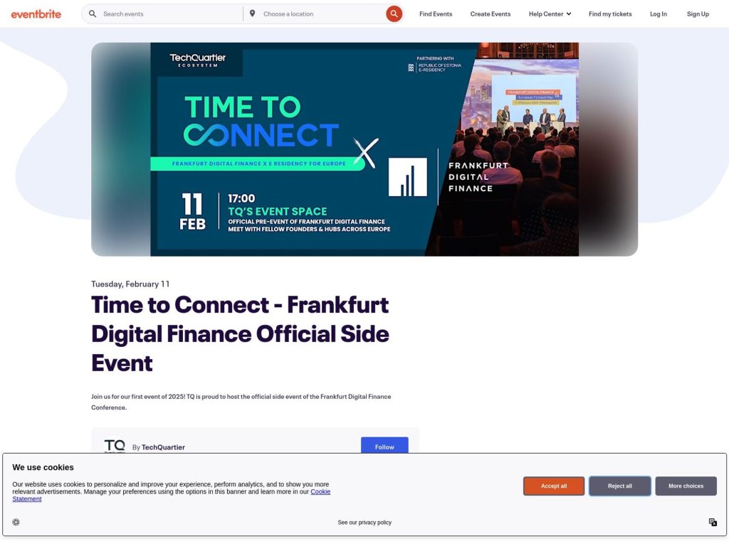 Time to Connect - Frankfurt Digital Finance Official Side Event - Event screenshot