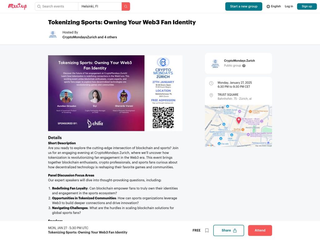 Tokenizing Sports: Owning Your Web3 Fan Identity - Event screenshot