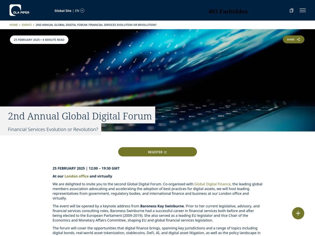2nd Annual Global Digital Forum - Event screenshot