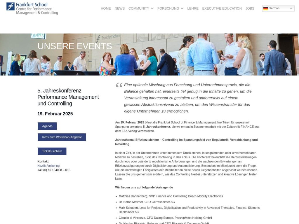 5. Jahreskonferenz Performance Management und Controlling - Event screenshot