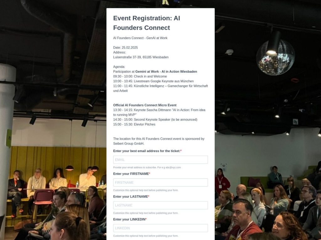 AI Founders Connect - Event screenshot